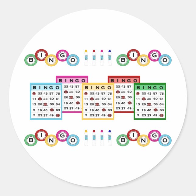 Bingo Classic Round Sticker (Front)