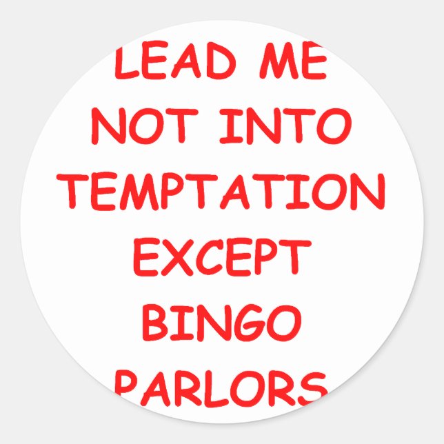 bingo classic round sticker (Front)