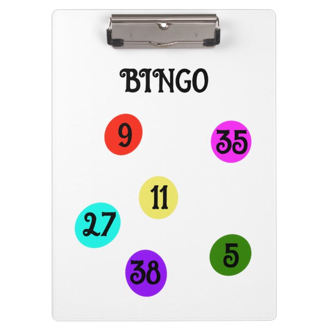 BINGO Clipboard Fun Colourful  (Front)