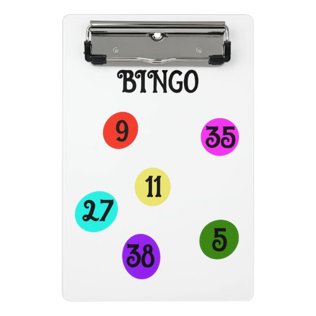 BINGO Clipboard Fun Colourful  (Front)