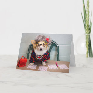 Bingo Corgi birthday greeting card