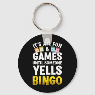 Bingo Design For Men Women Bingo Novelty Gamble Bi Key Ring