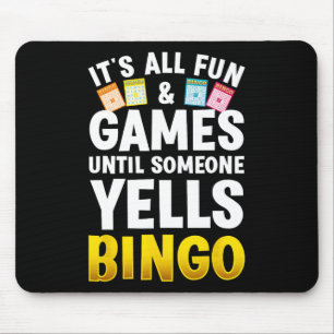 Bingo Design For Men Women Bingo Novelty Gamble Bi Mouse Mat