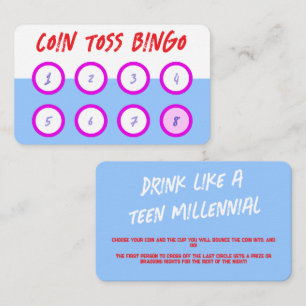 Bingo Drinking Game For Parties Business Card