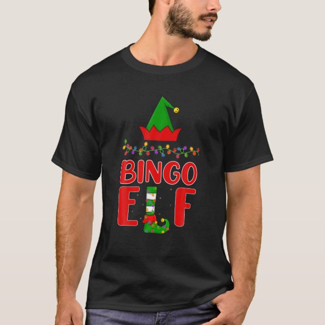 Bingo Elf Matching Family Lighting Christmas T-Shirt (Front)