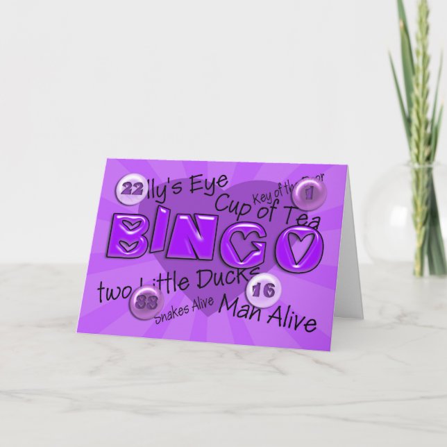 Bingo Fan Birthday Card Kelly's Eye Number One (Front)