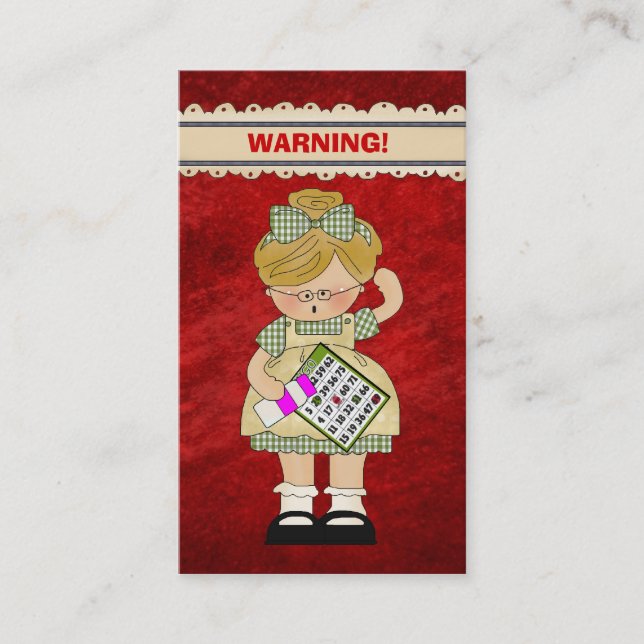 Bingo Fun Cartoon Mini Doodle card (Front)