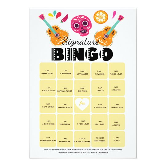 Bingo game Birthday party fiesta Invitation Zazzle.co.uk
