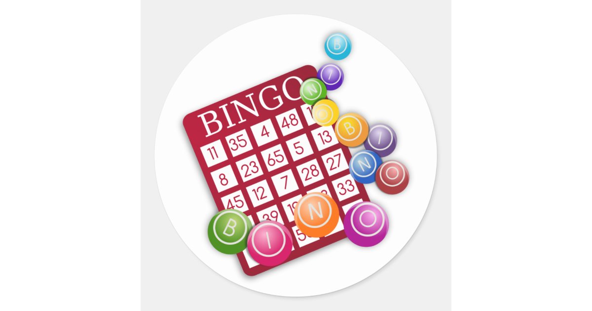 Bingo Game Classic Round Sticker 