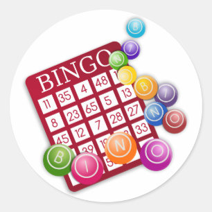 Bingo Game Classic Round Sticker