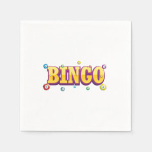 Bingo Game Lucky Player Gambler Gambling Gift Napkin