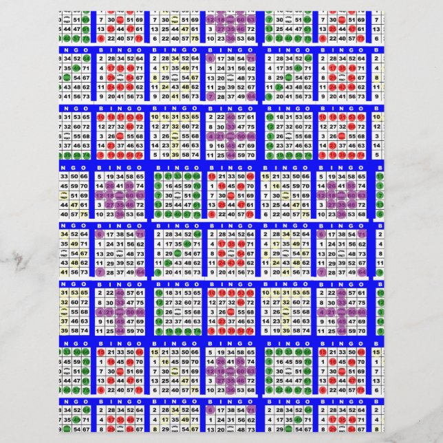 Bingo Game Patterns Large (Front)