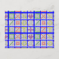 Bingo Game Patterns Large Grid