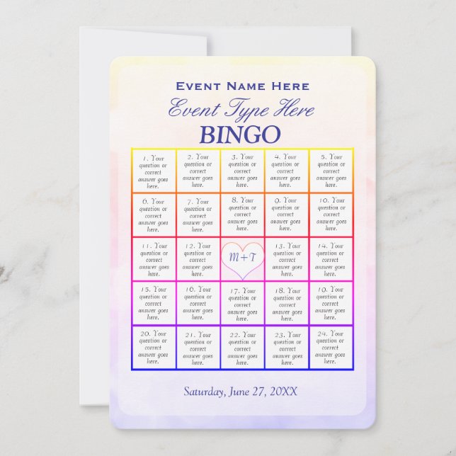 Bingo Game Template (Front)
