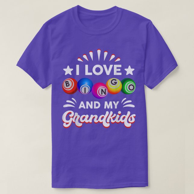 Bingo Gift I love Bingo Gift For Grandma Mum Nana  T-Shirt (Design Front)
