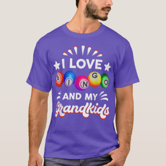 Bingo Gift I love Bingo Gift For Grandma Mum Nana  T-Shirt