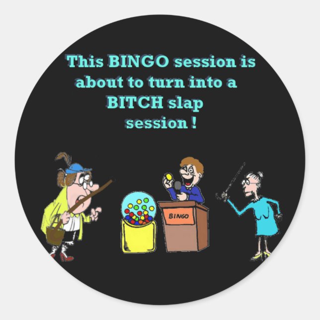 Bingo Gone Bad Classic Round Sticker (Front)