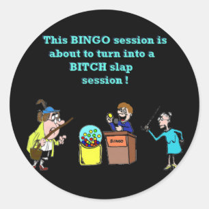 Bingo Gone Bad Classic Round Sticker