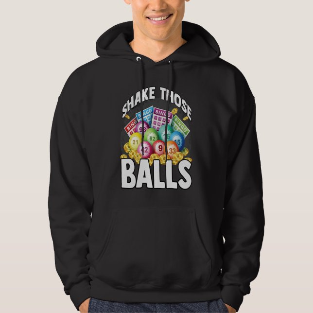 Bingo  Grandpa Daubers Gamblers Vintage Playing Hoodie (Front)