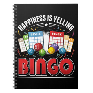Bingo Happiness Men Women Funny Bingo Player Notebook