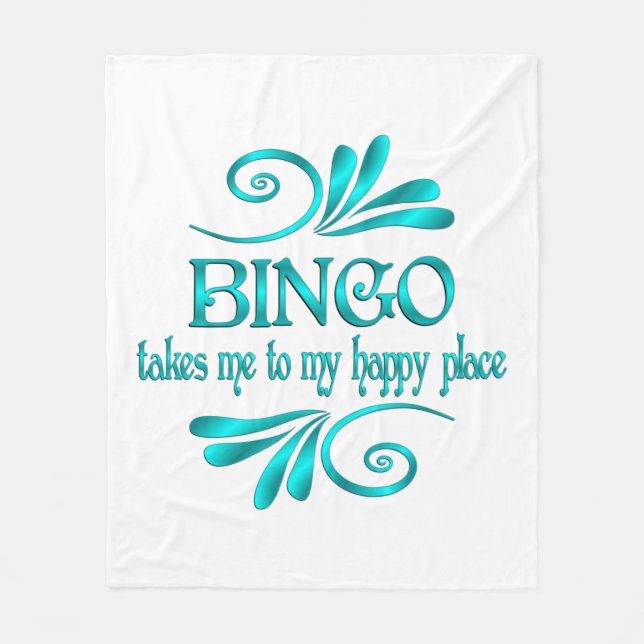 Bingo Happy Place Fleece Blanket (Front)