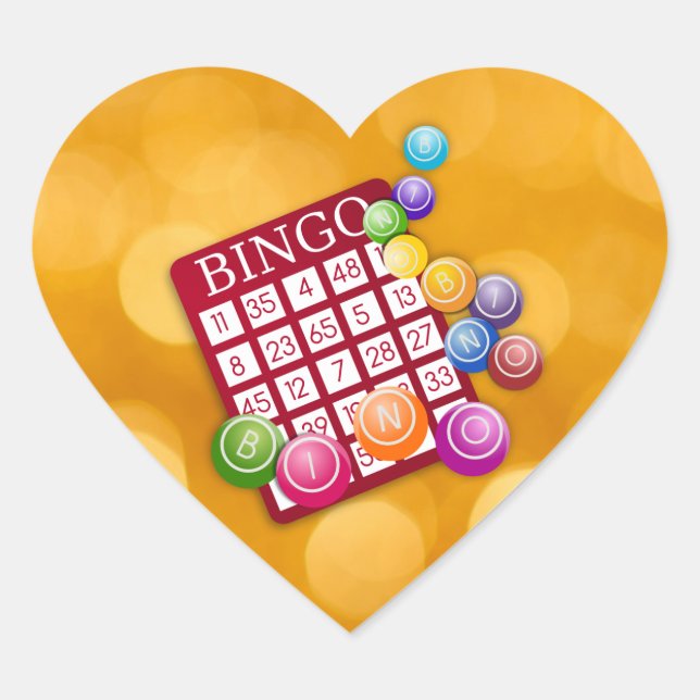Bingo Heart Sticker (Front)