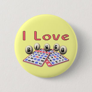 Bingo: I Love Bingo 6 Cm Round Badge