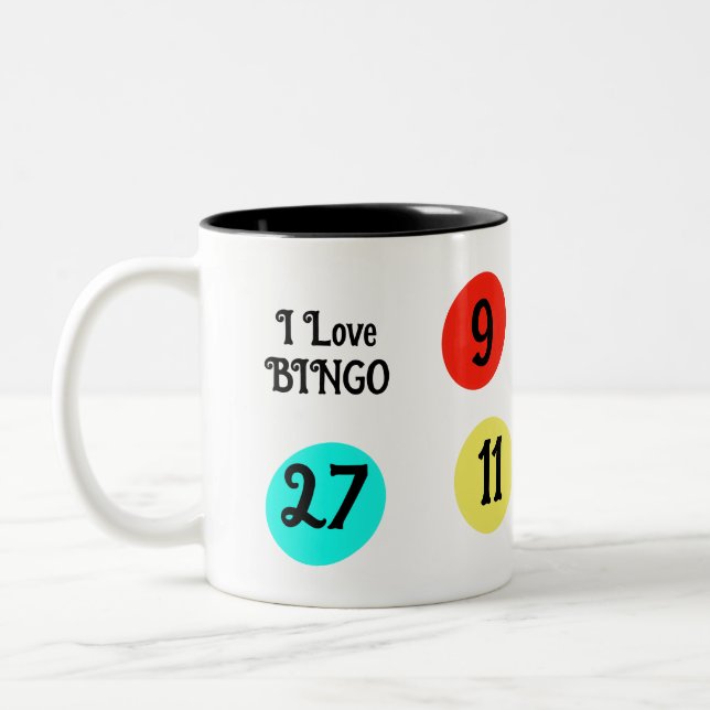 BINGO I Love Bingo Mug Fun Colourful  (Left)