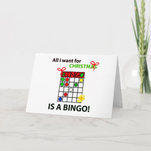 BINGO I want a bingo for Christmas Holiday Card