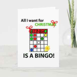 BINGO I want a bingo  for Christmas Holiday Card