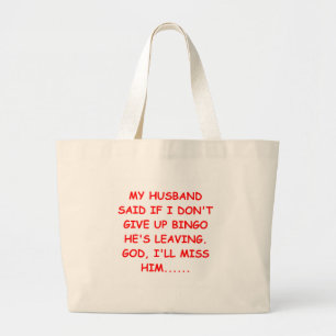 BINGO joke Large Tote Bag