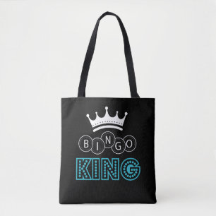 Bingo King Witty Gambling Humour Tote Bag