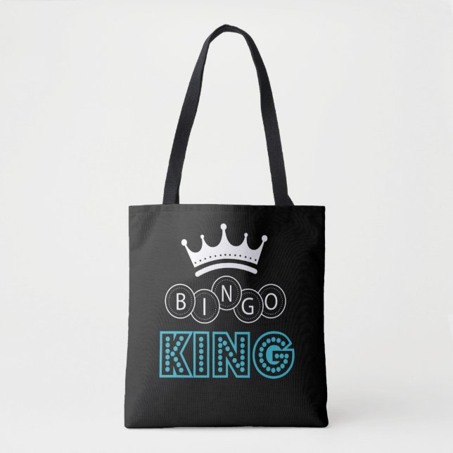 Bingo King Witty Gambling Humour Tote Bag (Front)