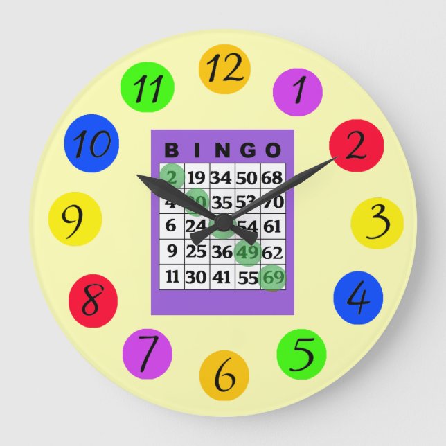 BINGO Kitchen Large Clock (Front)