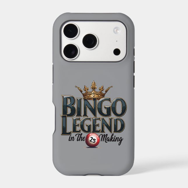 Bingo Legend Crowned in Gold Retro Typography (Back)