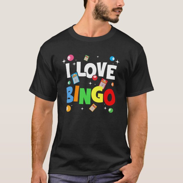 Bingo Love Play Humour Game Gambling Bingo Player  T-Shirt (Front)
