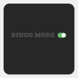 Bingo Mode Funny Square Sticker
