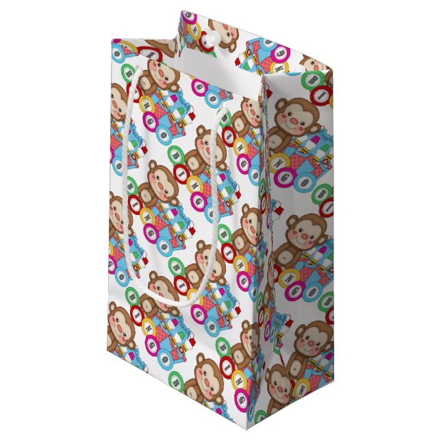 Bingo Monkey Small Gift bag (Front Angled)