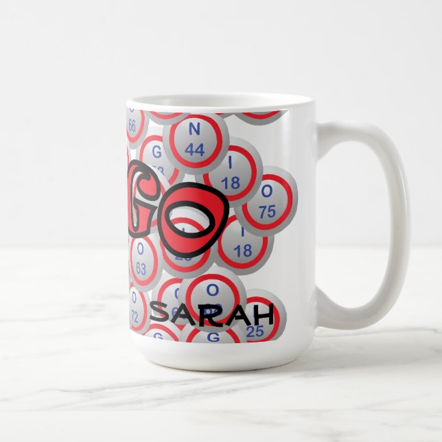 Bingo "Name" over Bingo Balls Coffee Mug (Right)