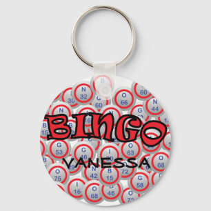 Bingo "Name" over Bingo Balls Key Ring