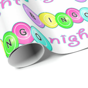 Bingo Night Bingo Balls Wrapping Paper