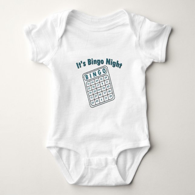 Bingo Night Card Baby Bodysuit (Front)