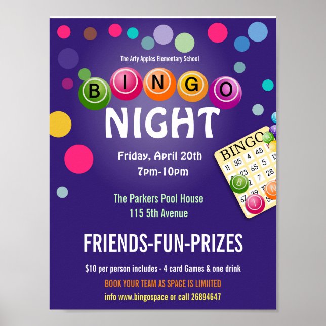 Bingo Night Poster (Front)