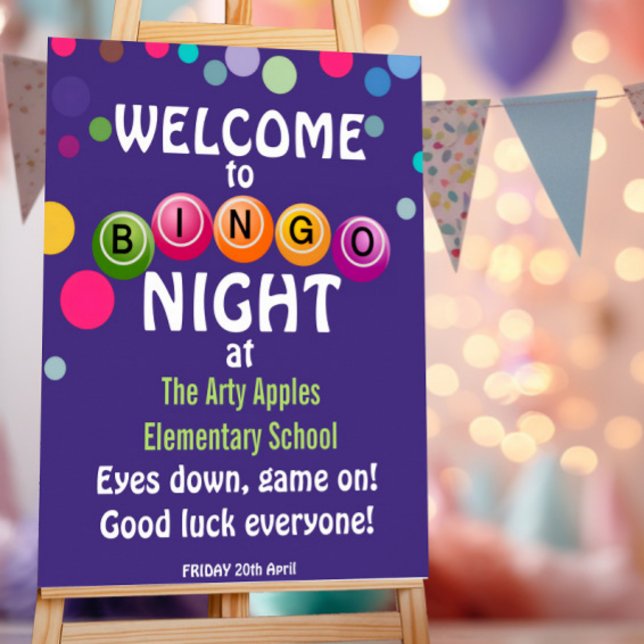 Bingo Night Welcome Poster Eye Down Game On (Creator Uploaded)