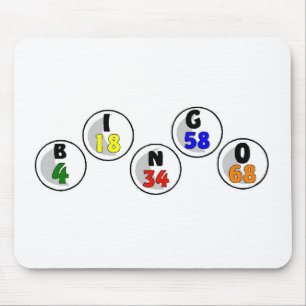 Bingo Numbers Mouse Mat