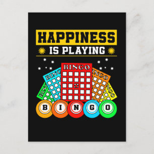 Bingo Player Bingo Gambling Postcard