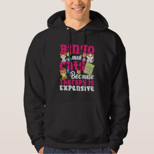 Bingo Player Cat Bingo And Cats Because Therapy Is Hoodie