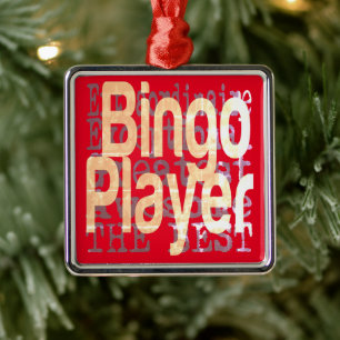 Bingo Player Extraordinaire Metal Tree Decoration