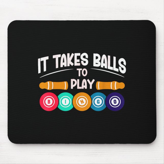 Bingo Player Funny Bingo Quote Lucky Bingo Design  Mouse Mat (Front)