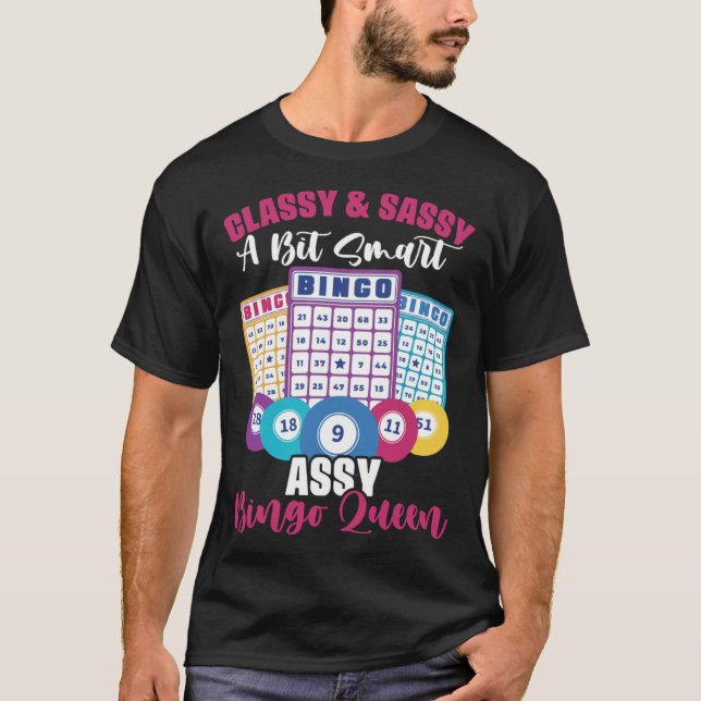 Bingo Player Gambling Lottery Bingo Card Bingo Que T-Shirt (Front)